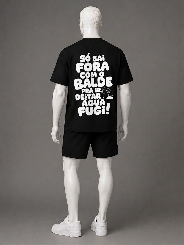 T-Shirt Preta Frases